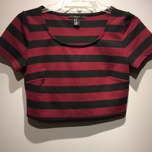 striped crop top